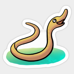 Cute Eel Drawing Sticker